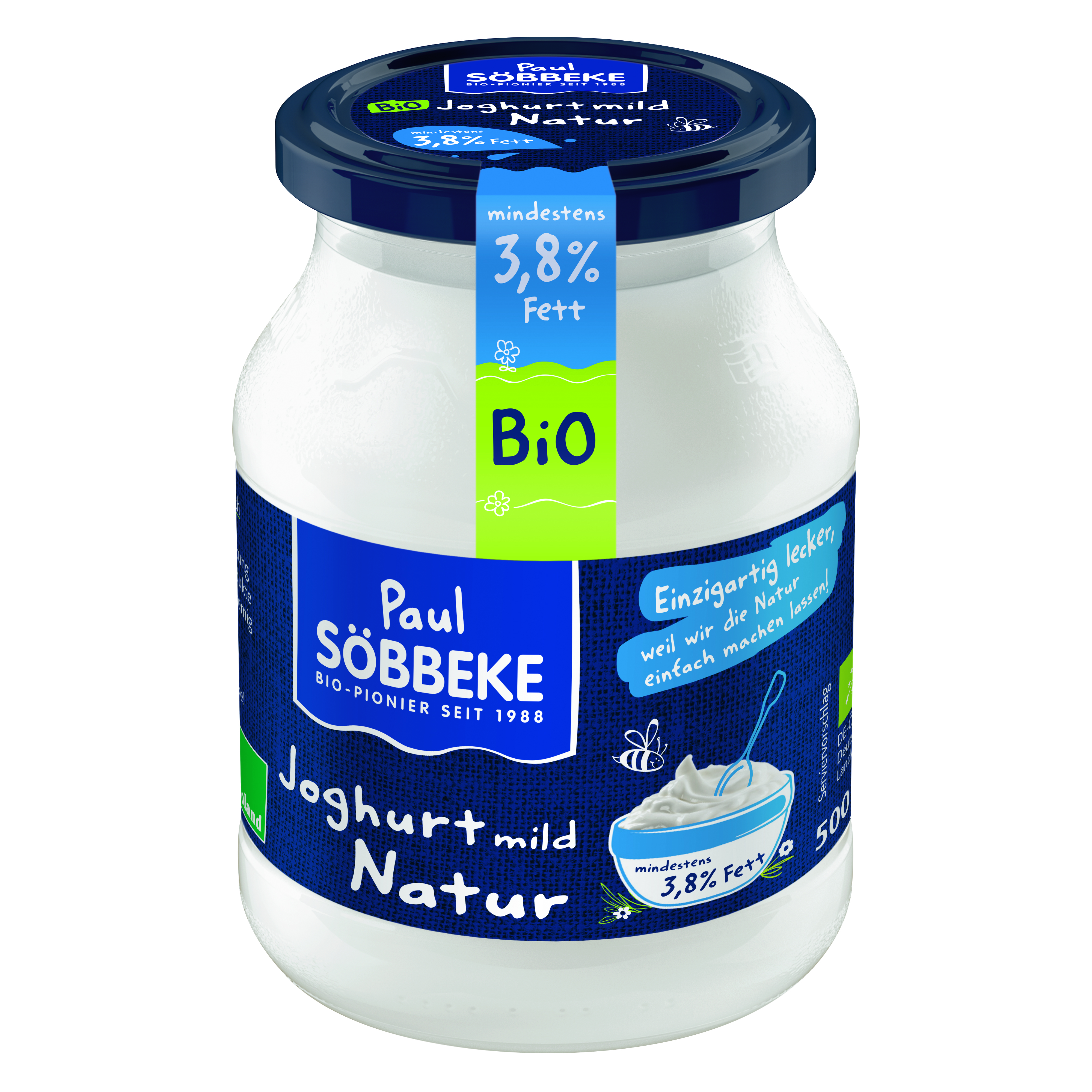 Söbbeke Yoghurt natuur 3,8% bio 500g